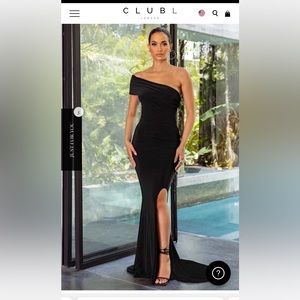 NEW WITH TAGS CLUB L LONDON Forever & Always One Shoulder Maxi Dress size US 10